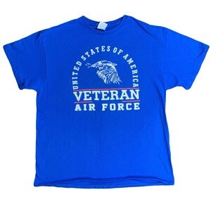 US Air Force T-Shirt United States of America Veteran Blue Men’s LARGE Preowned
